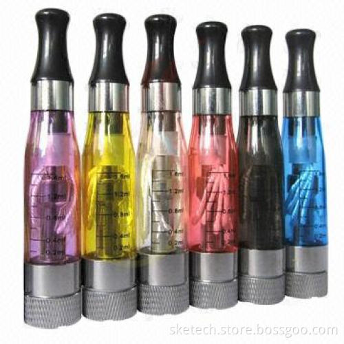 Electronic cigarettes eGo colored clearomizer, eGo CE6 Tankomizer, 2.4 Ohm, 1.6mL